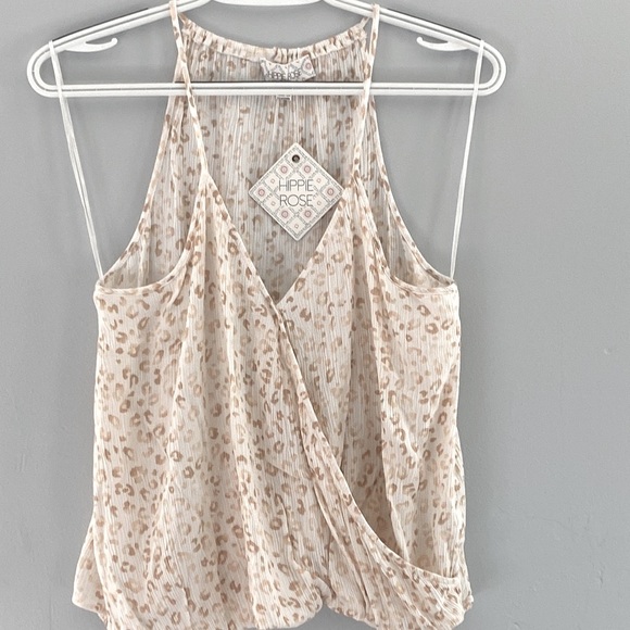 Hippie Rose~Wrap Style Sleeveless V-Neck~ Tank~Jr.~ Size L~NWT - Picture 3 of 12